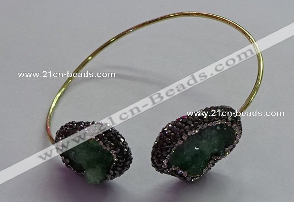 CGB1505 18*25mm - 20*28mm freeform druzy agate bangles wholesale