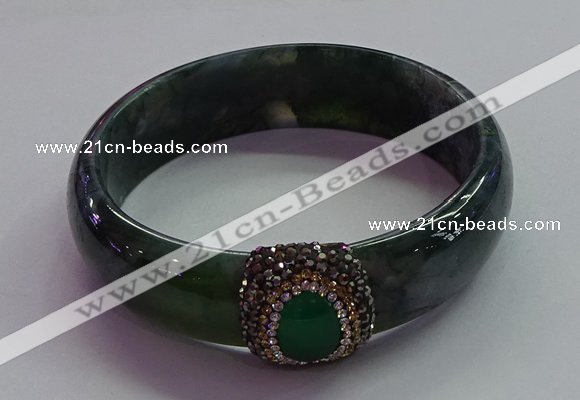 CGB1526 Outer diameter 65mm fashion moss agate & chalcedony bangles