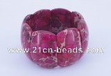 CGB154 8 inches fashion dyed imperial jasper gemstone stretchy bracelet