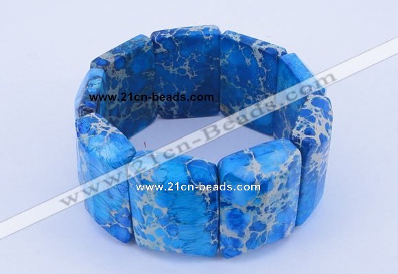 CGB161 8 inches fashion dyed imperial jasper gemstone stretchy bracelet