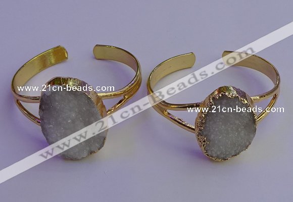 CGB2000 22*30mm - 25*30mm freeform druzy agate gemstone bangles