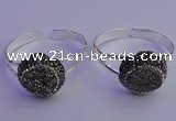 CGB2010 30mm flower druzy agate gemstone bangles wholesale