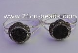 CGB2012 30mm flower druzy agate gemstone bangles wholesale