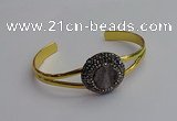 CGB2028 25mm coin plated druzy agate bangles wholesale