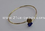 CGB2045 10mm coin plated druzy agate gemstone bangles wholesale