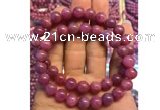 CGB2501 7.5 inches 7mm round ruby gemstone beaded bracelets