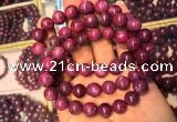 CGB2514 7.5 inches 11mm round ruby zoisite beaded bracelets