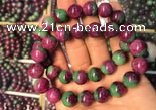 CGB2523 7.5 inches 12mm round ruby zoisite beaded bracelets