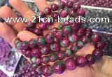 CGB2530 7.5 inches 12mm round ruby zoisite beaded bracelets