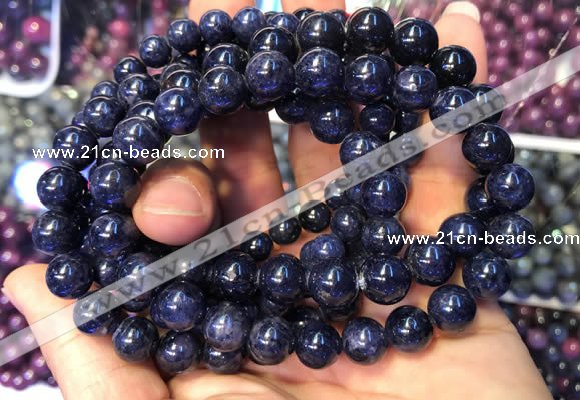 CGB2534 7.5 inches 8mm round sapphire gemstone beaded bracelets