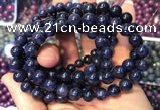 CGB2536 7.5 inches 11mm round sapphire gemstone beaded bracelets