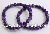 CGB2550 7.5 inches 6mm round charoite gemstone beaded bracelets