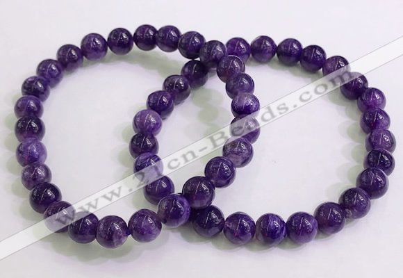 CGB2550 7.5 inches 6mm round charoite gemstone beaded bracelets