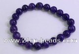 CGB2562 7.5 inches 9mm round charoite gemstone beaded bracelets