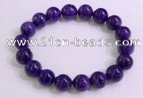 CGB2563 7.5 inches 10mm round charoite gemstone beaded bracelets