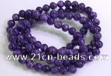 CGB2570 7.5 inches 8mm round charoite gemstone beaded bracelets