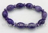 CGB2578 7.5 inches 13*17mm rice charoite gemstone bracelet