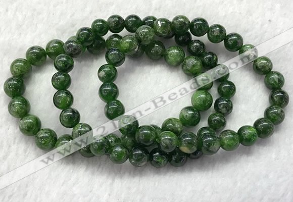 CGB2617 7.5 inches 8mm round diopside quartz beaded bracelets