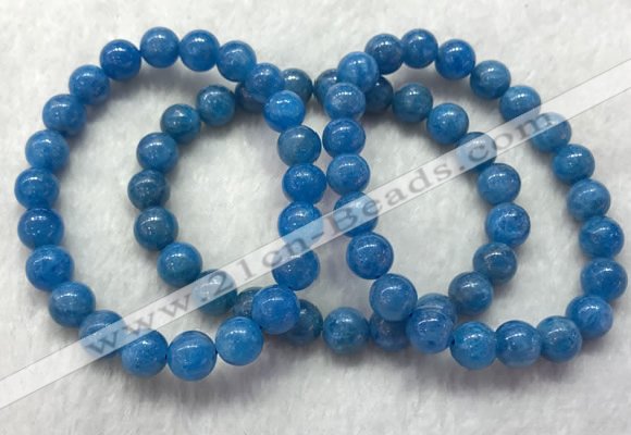 CGB2622 7.5 inches 8mm round natural apatite beaded bracelets