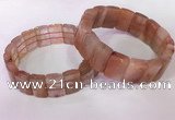 CGB2635 12*18mm faceted rectangle red rutilated quartz bracelets