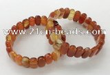 CGB3104 7.5 inches 8*15mm oval agate gemstone bracelets