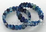 CGB3105 7.5 inches 8*15mm oval agate gemstone bracelets