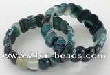 CGB3130 7.5 inches 10*20mm faceted oval agate bracelets