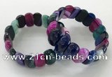 CGB3132 7.5 inches 10*20mm faceted oval agate bracelets