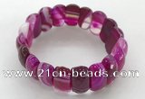 CGB3142 7.5 inches 11*23mm faceted oval agate bracelets