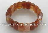 CGB3144 7.5 inches 11*23mm faceted oval agate bracelets