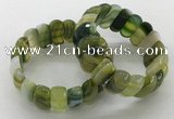 CGB3147 7.5 inches 11*23mm faceted oval agate bracelets