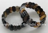 CGB3151 7.5 inches 11*23mm faceted oval agate bracelets