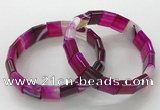 CGB3167 7.5 inches 12*15mm rectangle agate bracelets wholesale