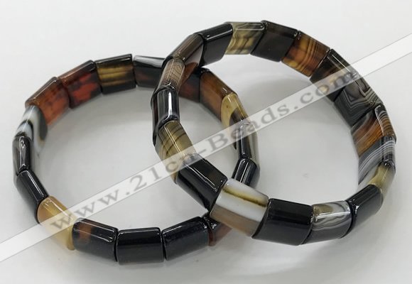 CGB3177 7.5 inches 12*15mm rectangle agate bracelets wholesale