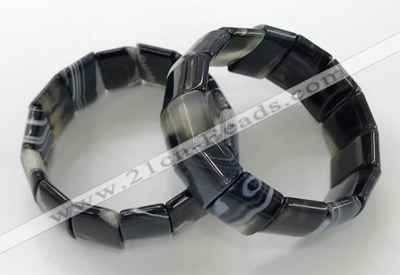 CGB3192 7.5 inches 15*25mm rectangle agate bracelets wholesale