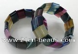 CGB3193 7.5 inches 15*25mm rectangle agate bracelets wholesale