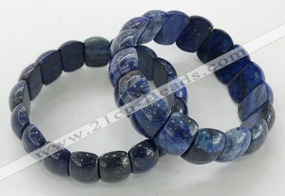 CGB3236 7.5 inches 12*20mm oval lapis lazuli bracelets