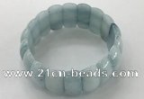 CGB3242 7.5 inches 12*25mm oval imitation aquamarine bracelets