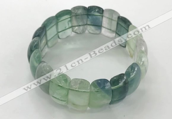 CGB3243 7.5 inches 12*25mm oval fluorite gemstone bracelets