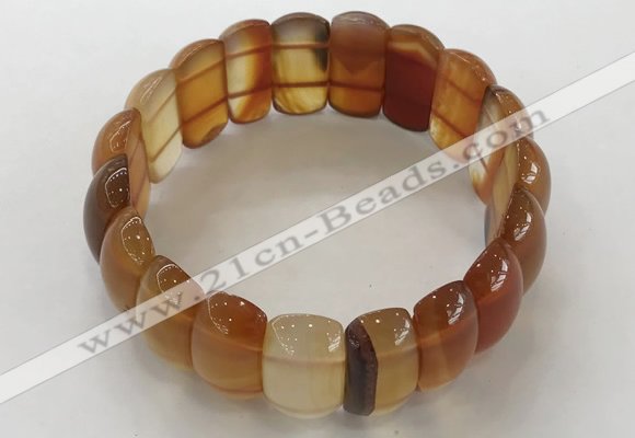 CGB3247 7.5 inches 12*25mm oval red agate bracelets
