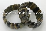 CGB3252 7.5 inches 12*25mm oval blue tiger eye bracelets