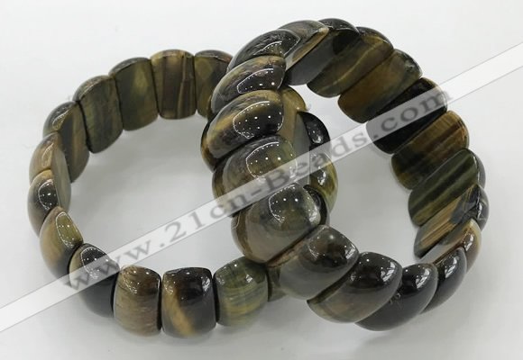 CGB3252 7.5 inches 12*25mm oval blue tiger eye bracelets