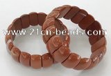 CGB3254 7.5 inches 12*25mm oval red jasper bracelets