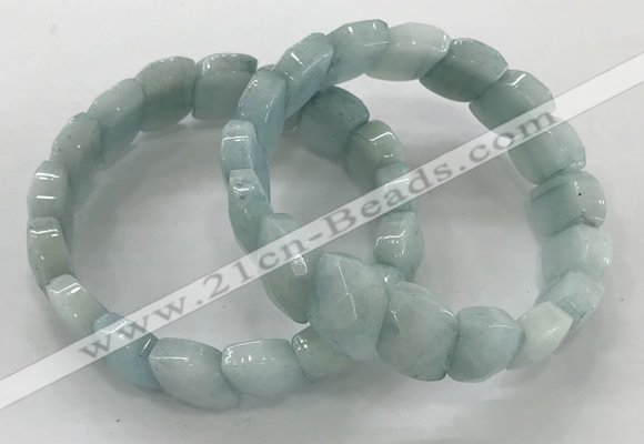 CGB3266 7.5 inches 10*15mm faceted marquise imitation aquamarine bracelets