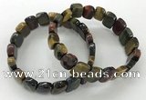 CGB3272 7.5 inches 10*15mm faceted marquise mixed tiger eye bracelets