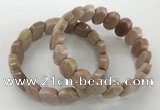 CGB3274 7.5 inches 10*15mm faceted oval rhodochrosite bracelets