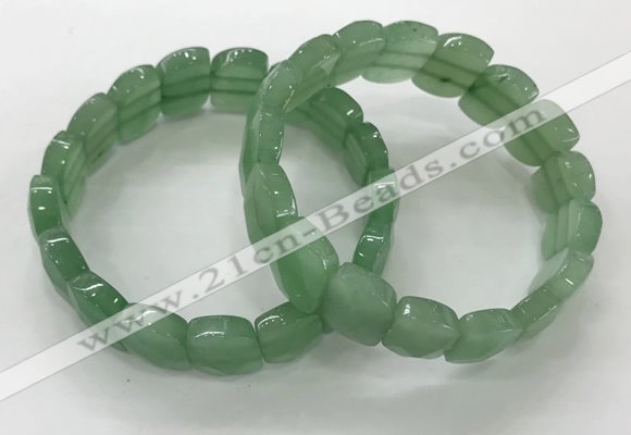 CGB3276 7.5 inches 10*15mm faceted marquise green aventurine bracelets