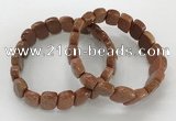 CGB3277 7.5 inches 10*15mm faceted marquise goldstone bracelets
