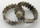 CGB3316 7.5 inches 10*20mm faceted oval rainforest agate bracelets