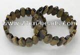 CGB3320 7.5 inches 10*20mm faceted oval yellow tiger eye bracelets